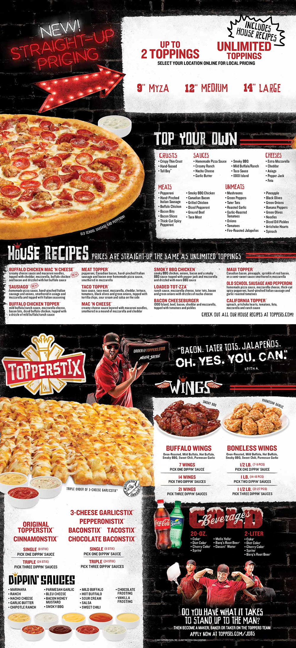 Toppers Pizza Menu Lincoln Nebraska